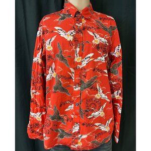 Joe Browns Men's Red Birds & Musical Notes Shirt/Button Up 39/41 SKU 4529